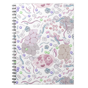 Caderno Espiral Teste padrão da microbiologia