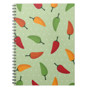 Caderno Espiral Teste padrão da pimenta