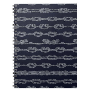 Caderno Espiral Teste padrão de nós marinho