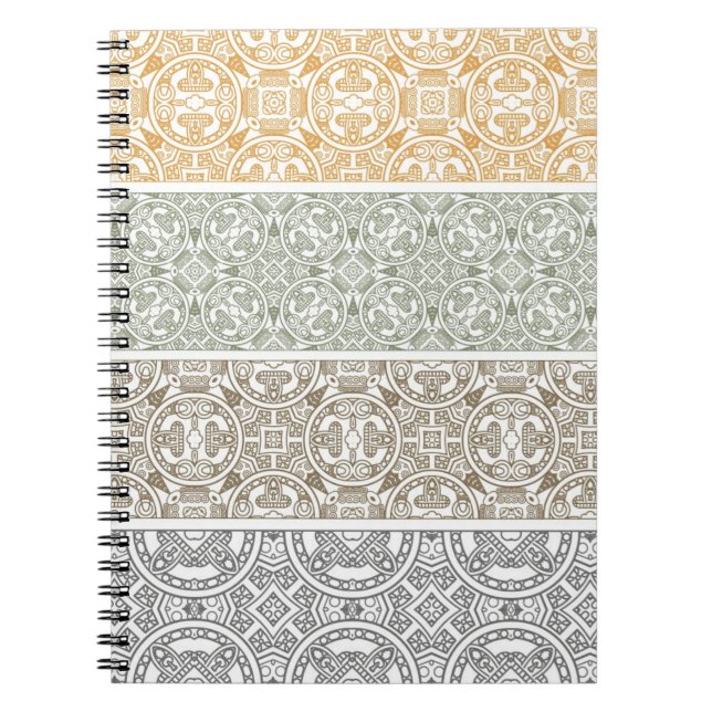 Caderno Espiral Teste padrão decorativo (Frente)