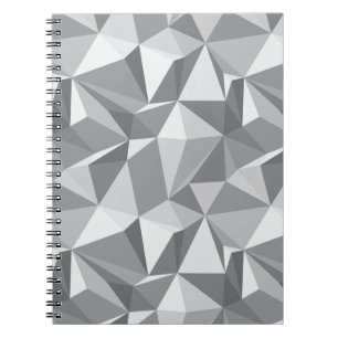 Caderno Espiral Teste padrão do diamante - polígono abstrato