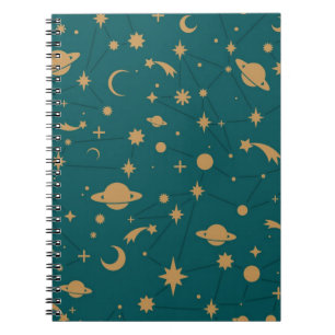 Caderno Espiral Teste padrão do espaço