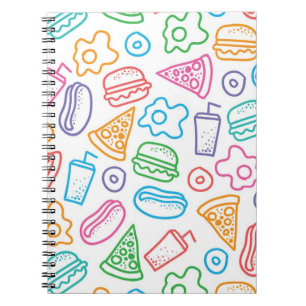 Caderno Espiral Teste padrão do fast food