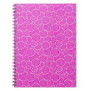 Caderno Espiral Teste padrão do redemoinho do japonês -
