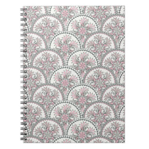 Caderno Espiral Teste padrão do vintage de Centle