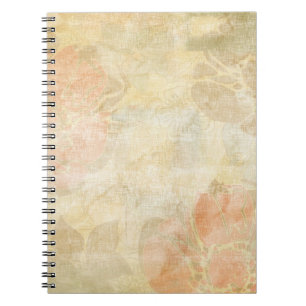 Caderno Espiral teste padrão floral do fundo do grunge da arte
