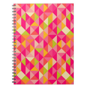 Caderno Espiral Teste padrão geométrico dos triângulos