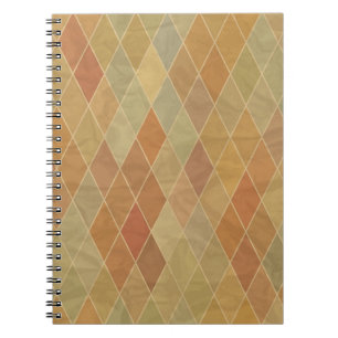 Caderno Espiral Teste padrão geométrico retro 2