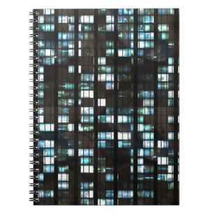 Caderno Espiral Teste padrão iluminado das janelas