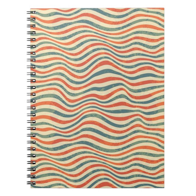 Caderno Espiral Teste padrão listrado (Frente)