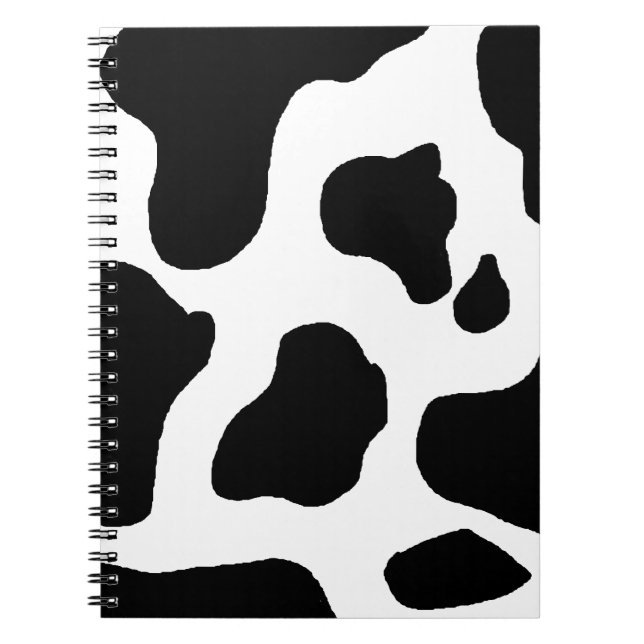 Caderno Espiral Teste padrão manchado preto e branco do impressão (Frente)