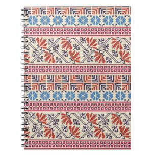 Caderno Espiral Teste padrão palestino do bordado