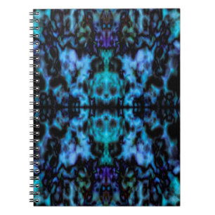 Caderno Espiral Teste padrão psicadélico do caleidoscópio