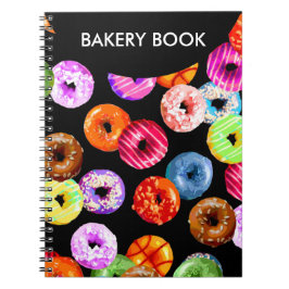 Caderno Espiral Teste padrão sem emenda das rosquinhas + seu