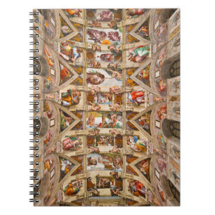 Caderno Espiral Teto da Capela Sistina por Michelangelo