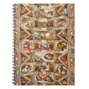 Caderno Espiral Teto da Capela Sistina por Michelangelo Buonarroti