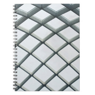 Caderno Espiral Teto de cúpula de metal branco e vidro