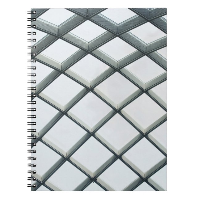 Caderno Espiral Teto de cúpula de metal branco e vidro (Frente)
