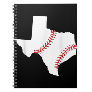 Caderno Espiral Texas de beisebol Estado engraçado Texas de beiseb