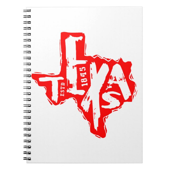 Caderno Espiral Texas em dificuldades #USAPatriotGraphics © (Frente)