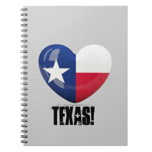 Caderno Espiral Texas Flag Cutout