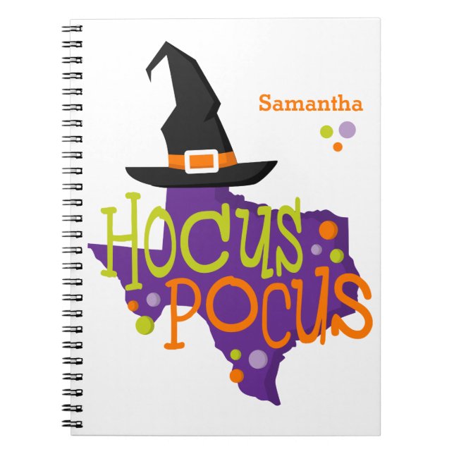 Caderno Espiral Texas Hocus Pocus Halloween (Frente)
