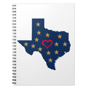 Caderno Espiral Texas Love and Shining Stars (Estrelas do Amor e L