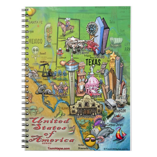 Caderno Espiral Texas USA (Frente)