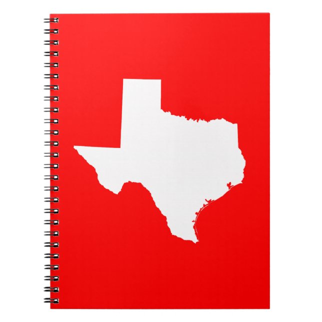 Caderno Espiral Texas Vermelho e Branco (Frente)