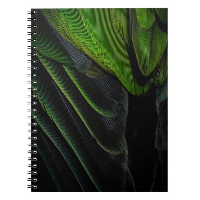 Caderno Espiral Têxteis de xadrez verde e preto (Frente)