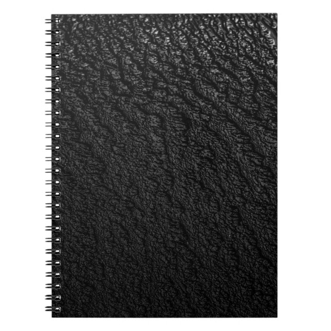 Caderno Espiral Têxteis florais negros e cinzas (Frente)