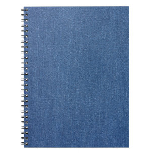 Caderno Espiral Têxtil original, azul, moda, jean denim