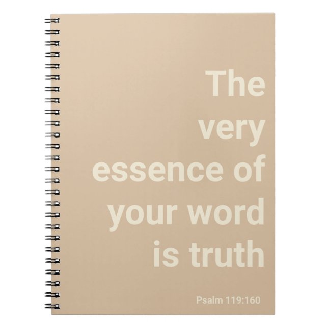 Caderno Espiral Texto 2023 JW ano Psalm 119:160 Beige mínimo (Frente)
