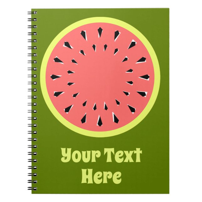 Caderno Espiral Texto Cor-de-melancia (Frente)