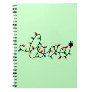 Caderno Espiral Texto de Amor das Luzes Coloridas do Natal- 45872