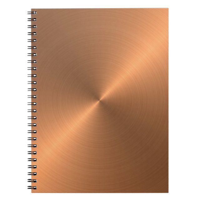 Caderno Espiral Texto de fundo da faixa de metal (Frente)