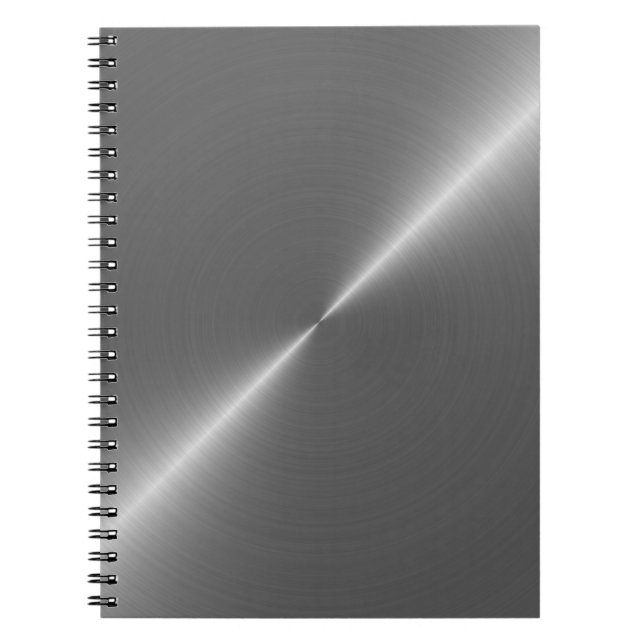 Caderno Espiral Texto de fundo da faixa de metal (Frente)