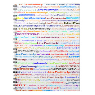 Caderno Espiral Texto Dinâmico Positivo Branco