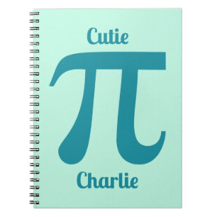 Caderno Espiral Texto e cor personalizados Pi / Pi Cutil