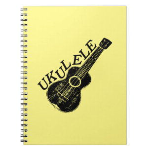 Caderno Espiral Texto E Imagem Do Ukulele