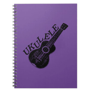 Caderno Espiral Texto E Imagem Do Ukulele