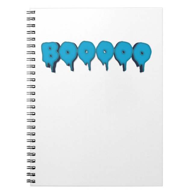 Caderno Espiral texto fantasma engraçado (Frente)