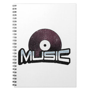 Caderno Espiral Texto musical com vinil record