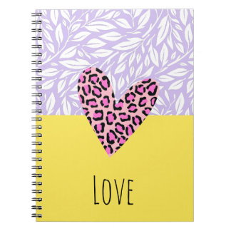 Caderno Espiral Texto personalizado Bloco de cor grafik vibrante e
