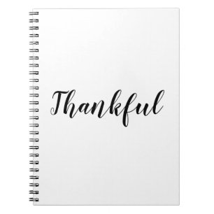 Caderno Espiral Texto personalizado branco preto agradável 