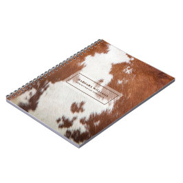 Caderno Espiral Texto personalizado de impressão animal realista