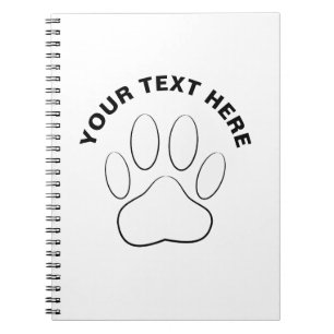 Caderno Espiral Texto Personalizado de Impressão da Pista Branca
