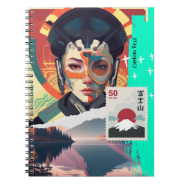 Caderno Espiral TEXTO PERSONALIZADO - Imagem Ai : Chinês Cyborg