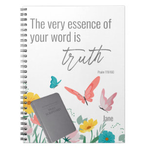 Caderno Espiral Texto personalizado JW 2023 ano Psalm 119:160 Note