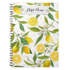 Caderno Espiral TEXTO PERSONALIZADO - Notebook Lemon